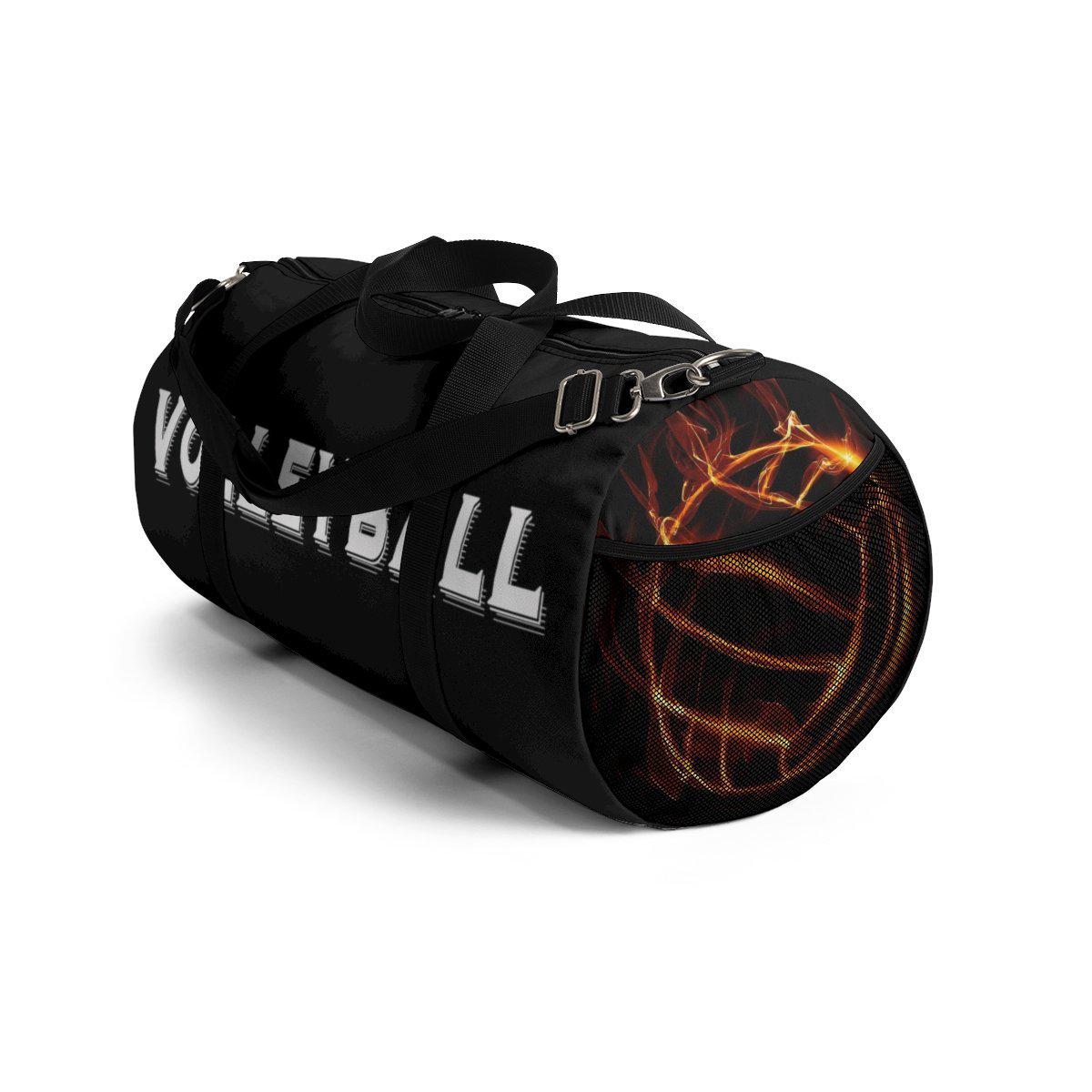 Flaming Volleyball Duffle Bag Let's Print Big