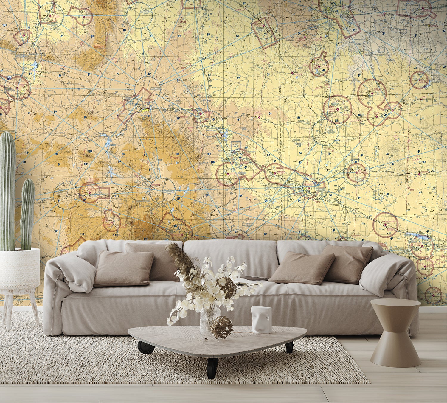 Aeronautical Chart Cheyenne Wall Mural Let's Print Big