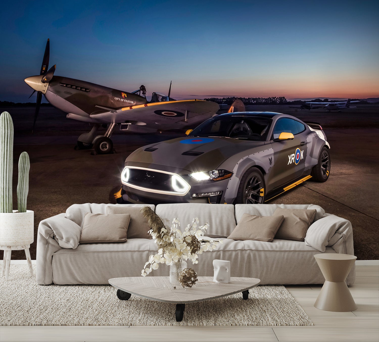 Eagle Squadron Mustang GT 2018 Wall Mural – Let's Print Big, image size:1500x1353