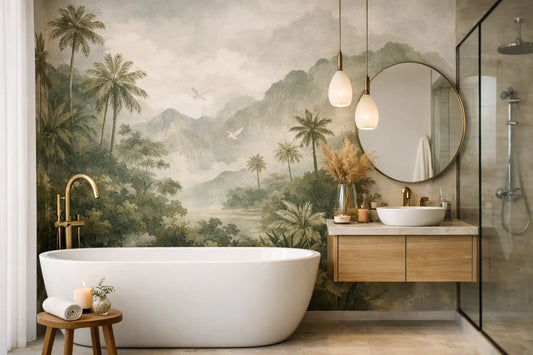 Can Custom Wallpaper Work in Bathrooms? Yes.