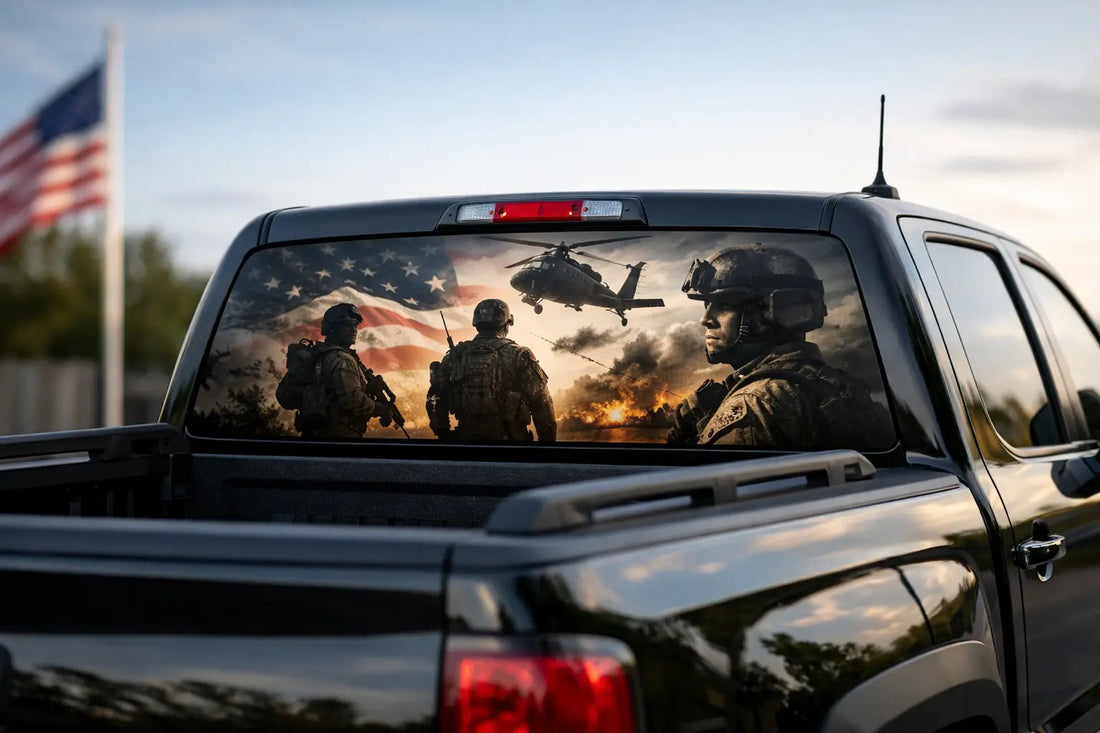 Military Rear Window Graphics for Trucks