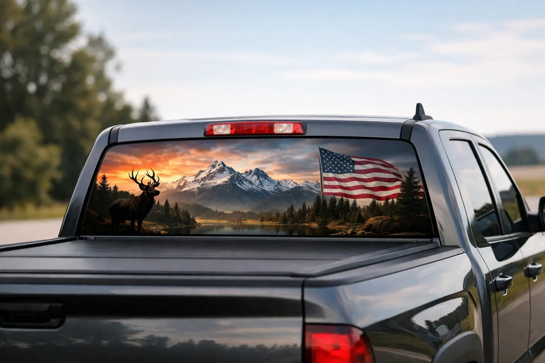 Custom Rear Window Graphics for Trucks
