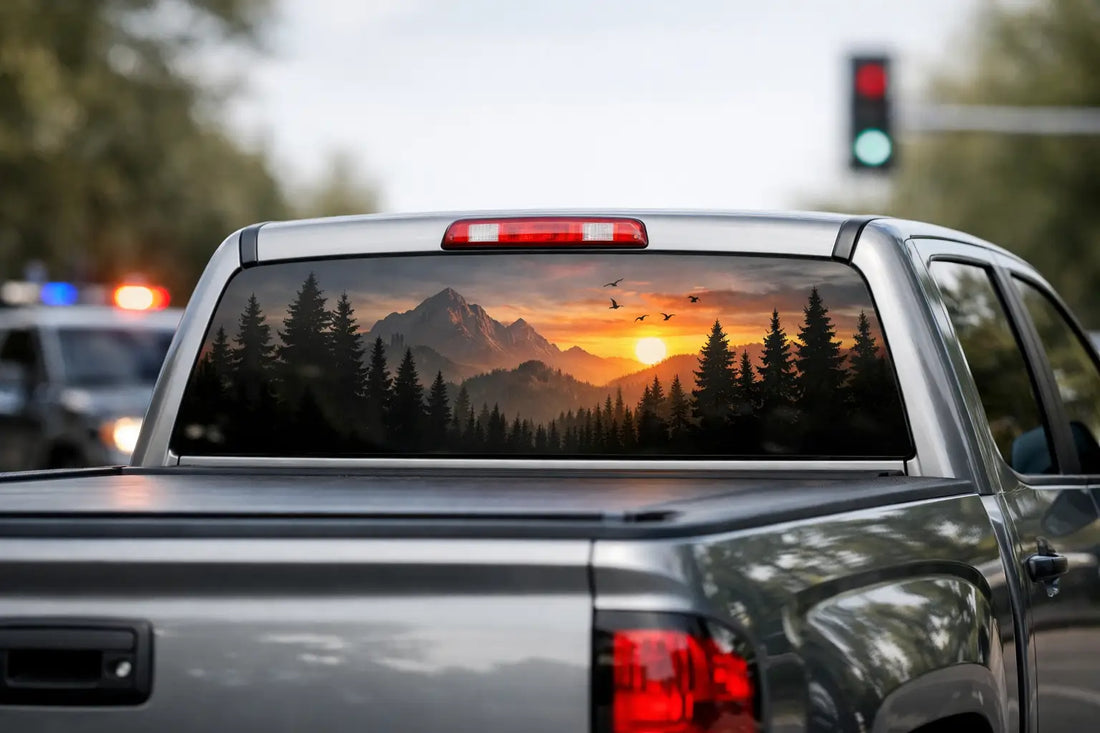 Are Rear Window Graphics Legal on Your Truck?