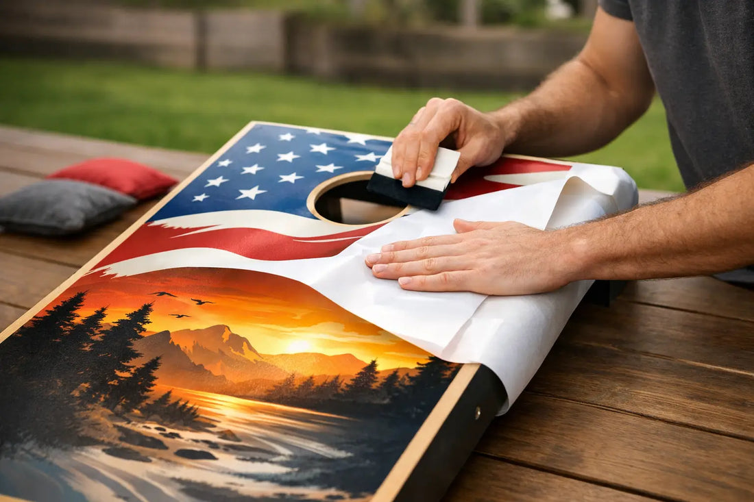 Cornhole Board Decal Installation Done Right