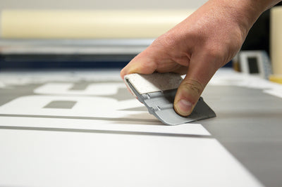 Installing large masked contour cut decals