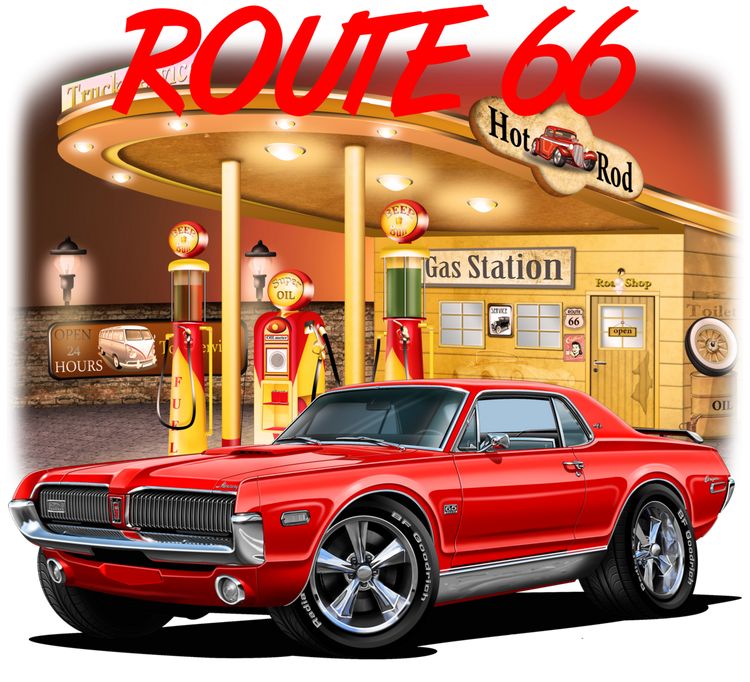 Gas Station 1967 Mercury Cougar