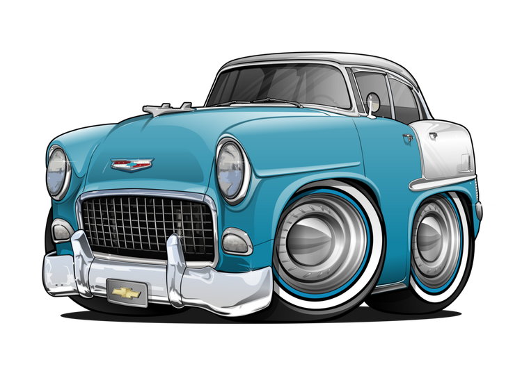 1955 Chevy Blue Two Tone
