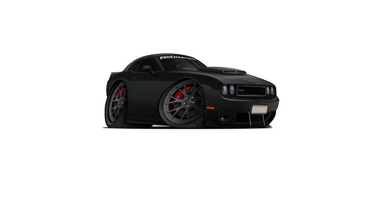 Black Hemi Dodge Challenger Backlight 2