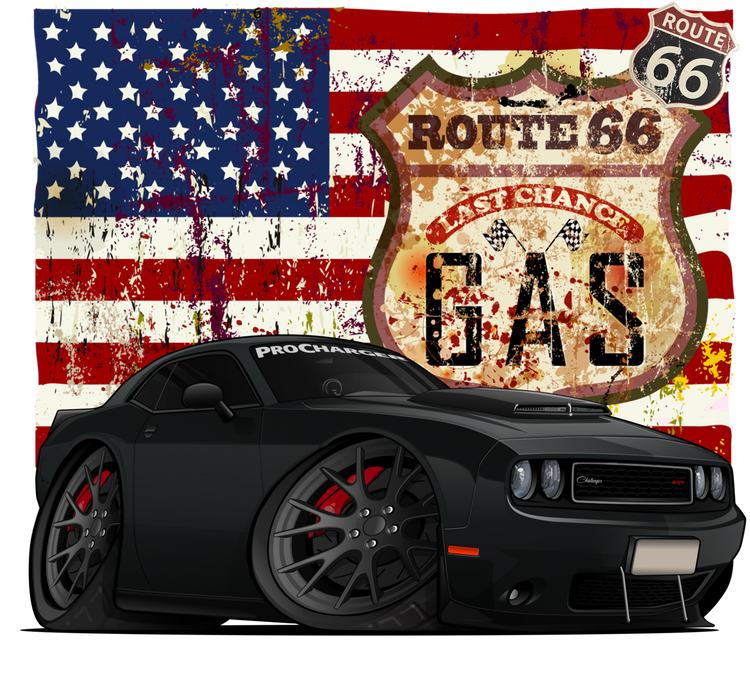 Black Hemi Dodge Challenger Backlight 1