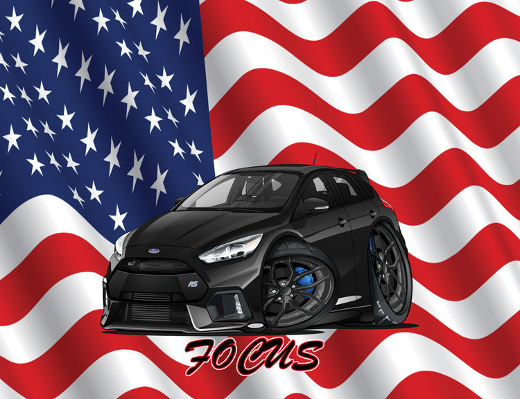 American Flag Ford Focus RS