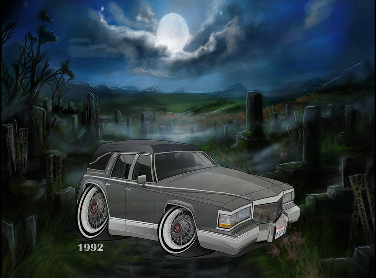 Full Moon Cemetary Hearse
