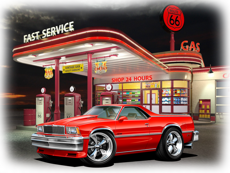 1978 Chevy El Camino Gas Station Route 66