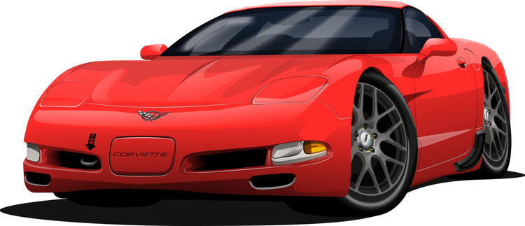 1997 Chevy Corvette Car Art