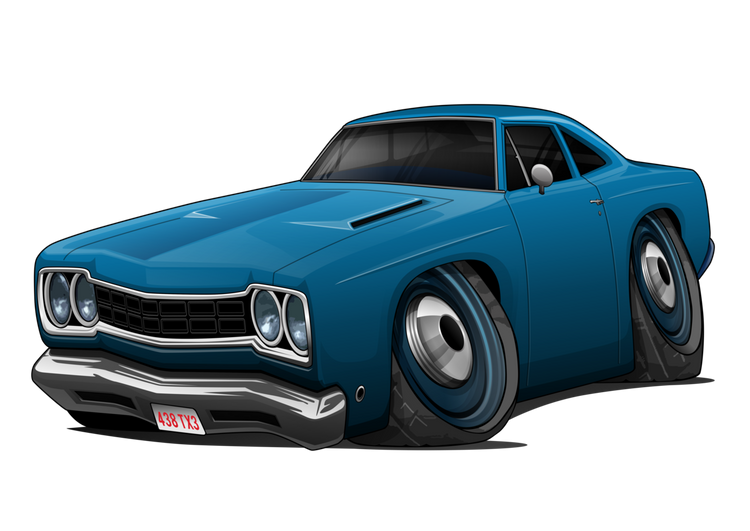 1968 Plymouth Roadrunner Car Art