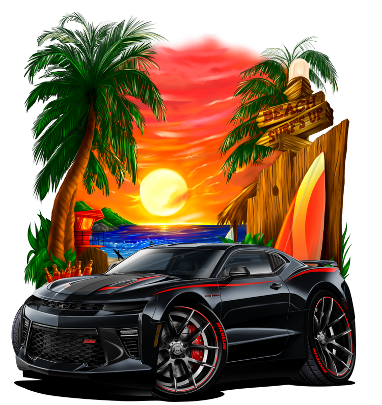 Surfs Up 2017 Camaro SS Car Art