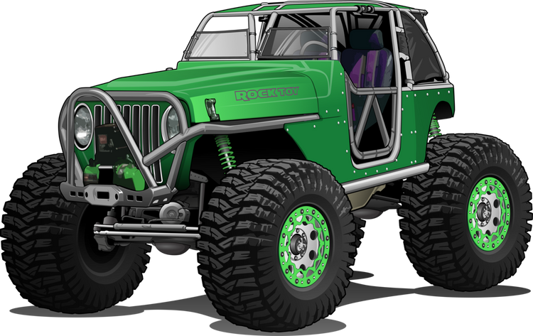 Jeep 4x4 Rocktoy Rock Climber Car Art