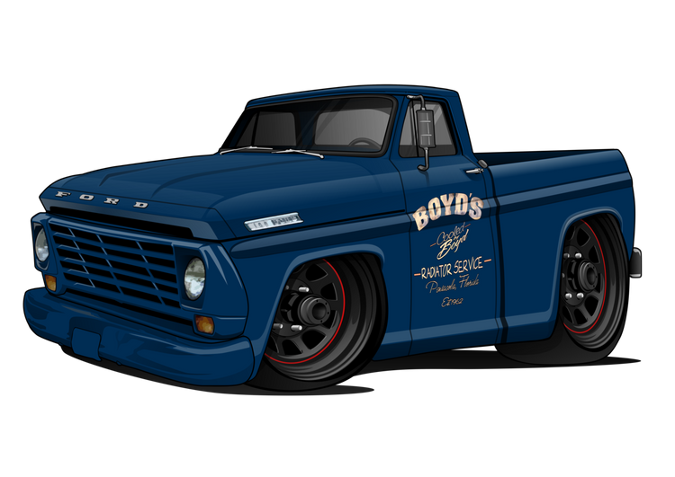 1967 Blue Ford F-100