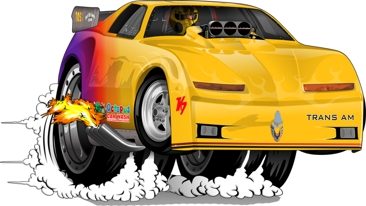 Yellow Firebird Trans Am Dragster