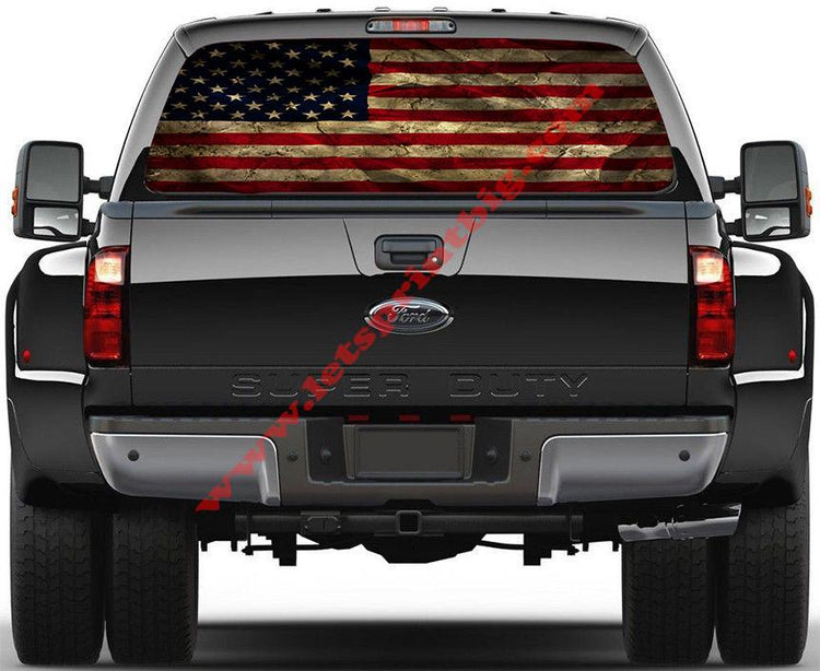 rear window pickup truck graphics
