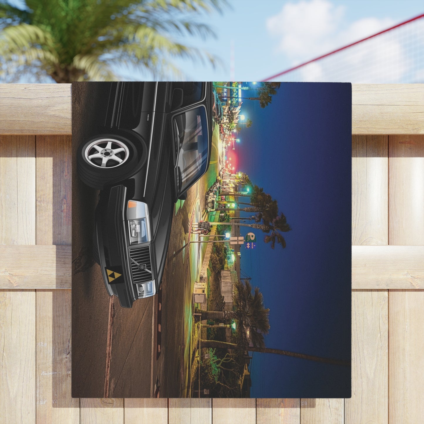 1988 Black Volvo Design 2 Beach Towels