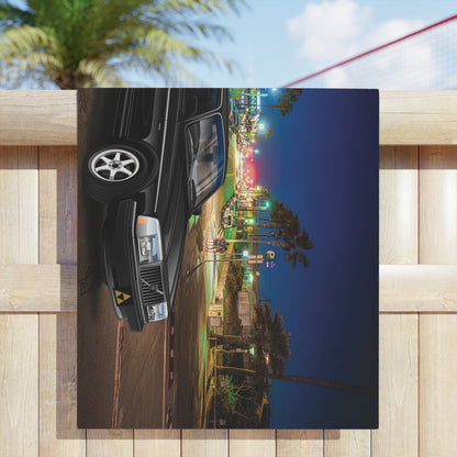 1988 Black Volvo Design 2 Beach Towels