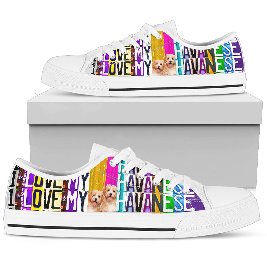 Women's Low Top Canvas Shoes For Havanese Lovers