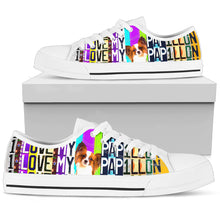Women's Low Top Canvas Shoes For Papillon Lovers