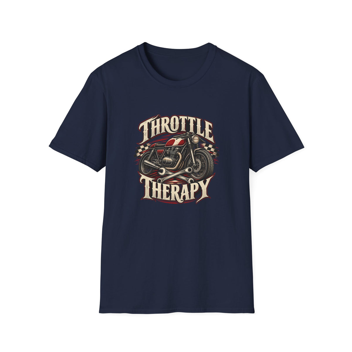 Throttle Therapy T-Shirt | Vintage Cafe Racer Motorcycle Tee
