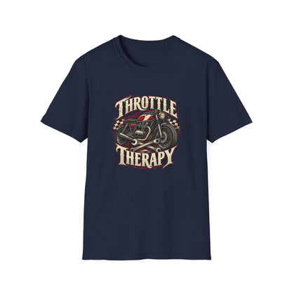 Throttle Therapy T-Shirt | Vintage Cafe Racer Motorcycle Tee