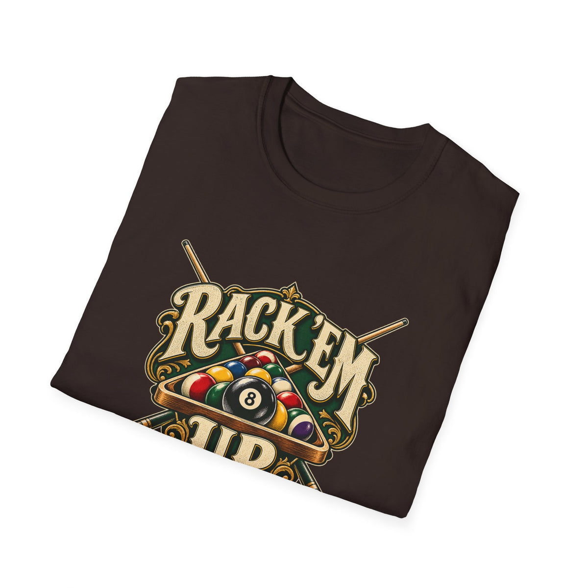 Rack 'Em Up T-Shirt | Vintage Billiards 8 Ball Pool Tee