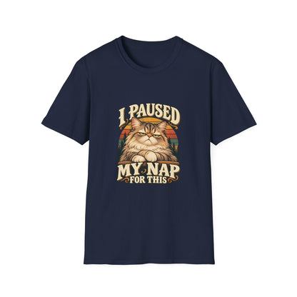 I Paused My Nap for This T-Shirt | Funny Grumpy Cat Tee