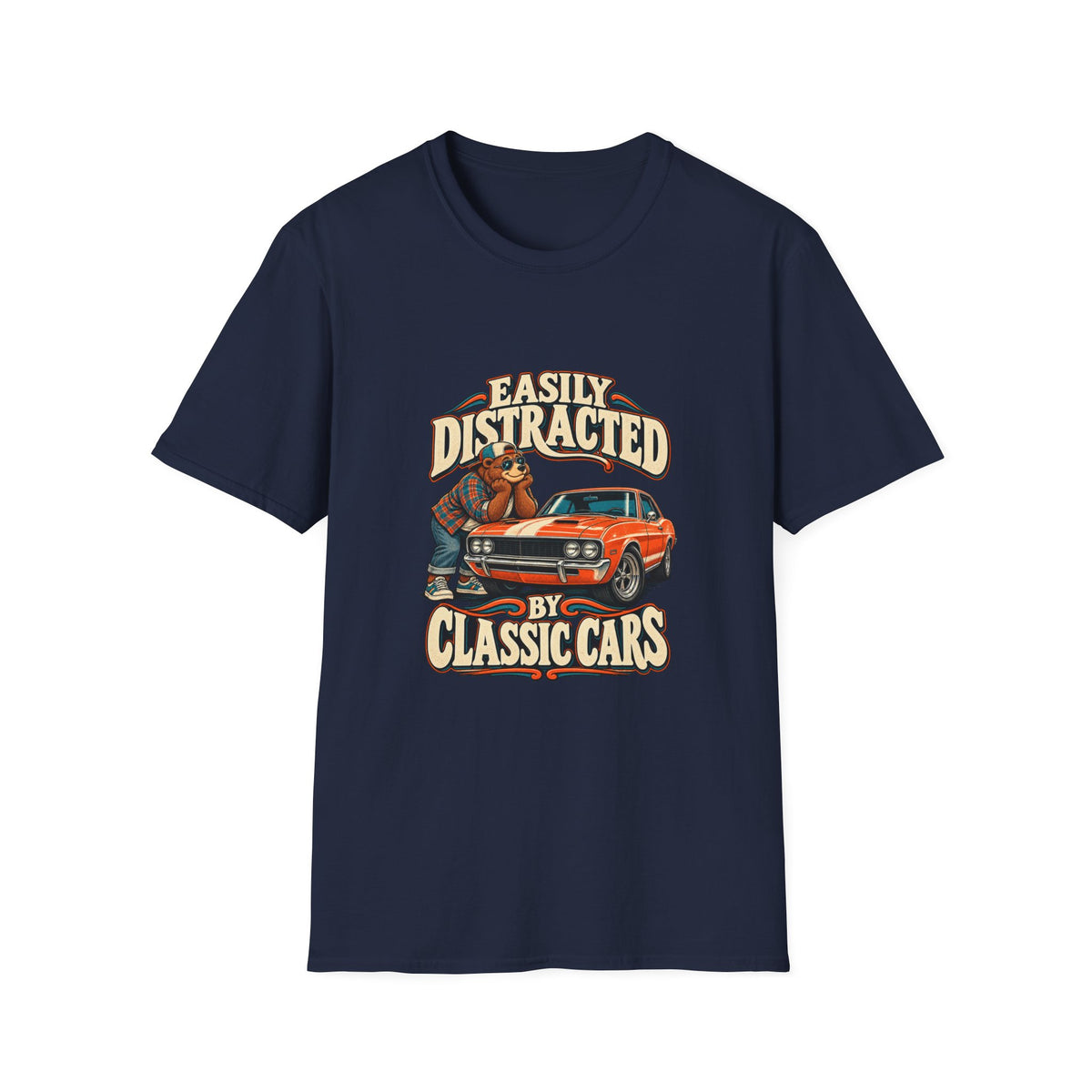 Easily Distracted by Classic Cars T-Shirt | Funny Garage Tee