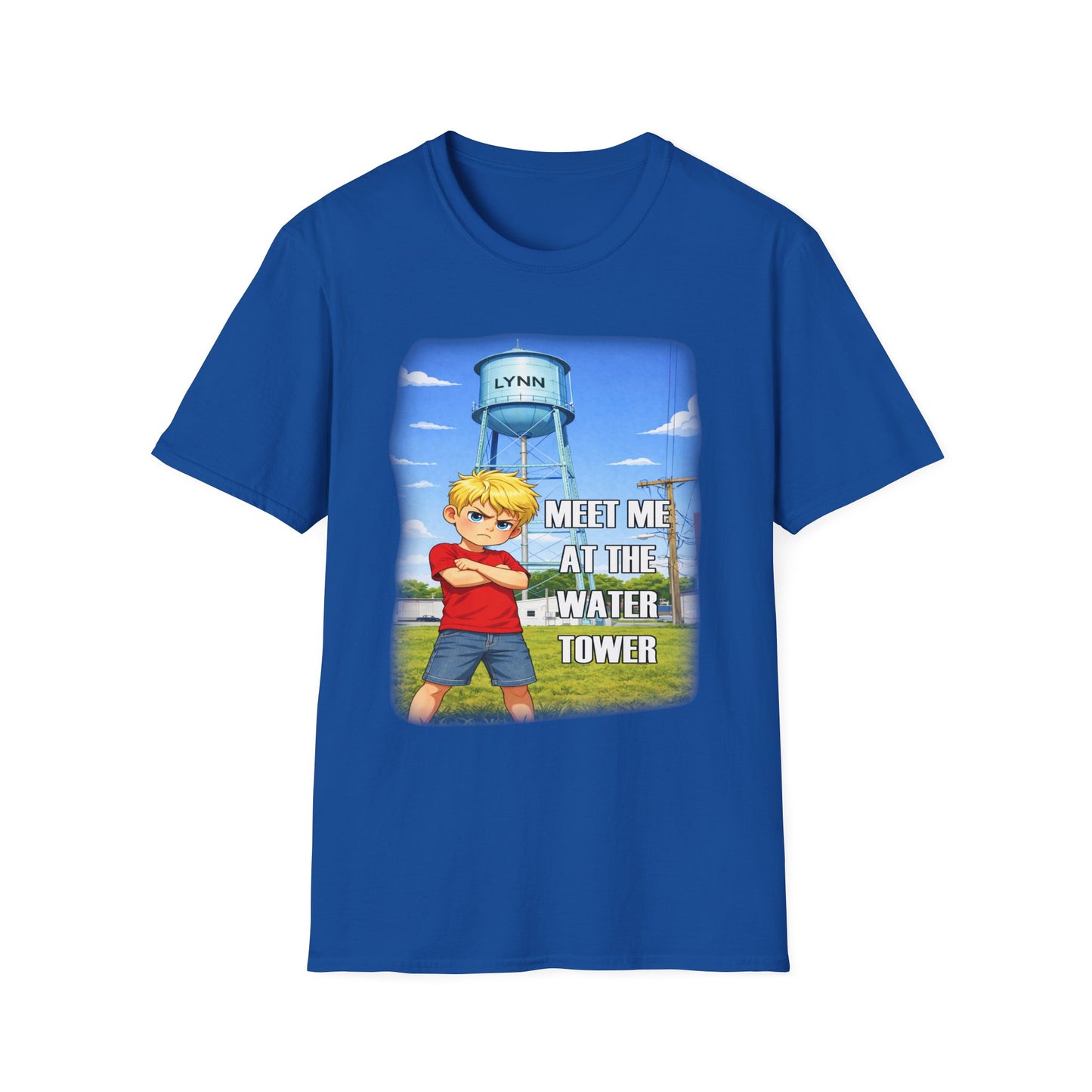 Meet Me at the Water Tower T-Shirt — Cartoon Water Tower Design