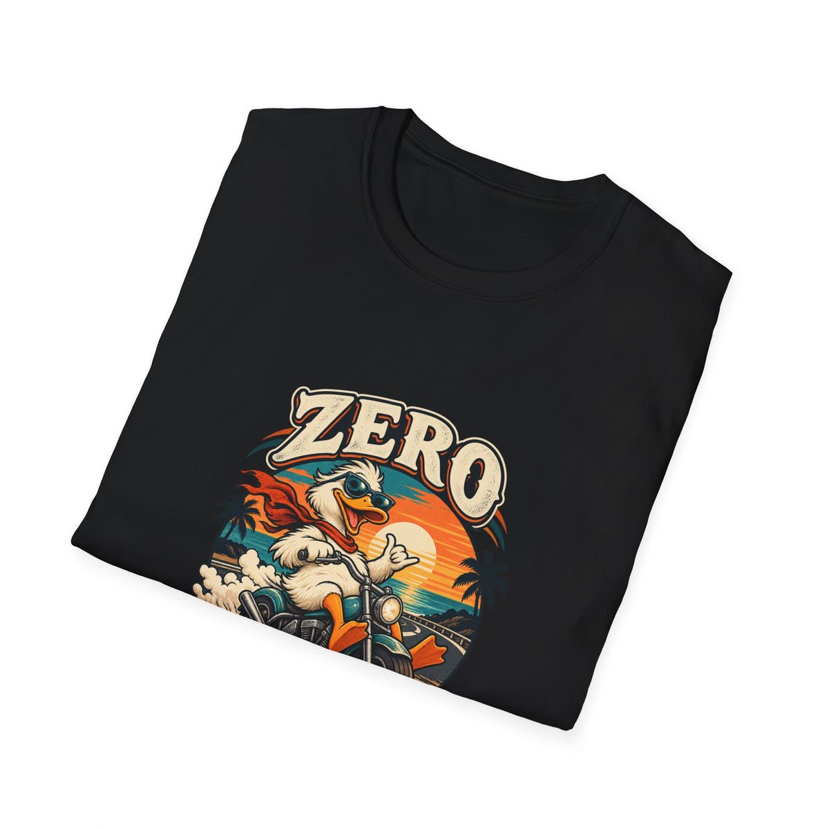 Zero Ducks Given T-Shirt | Funny Duck Motorcycle Tee