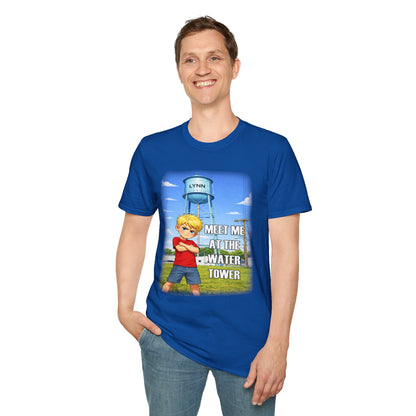 Meet Me at the Water Tower T-Shirt — Cartoon Water Tower Design