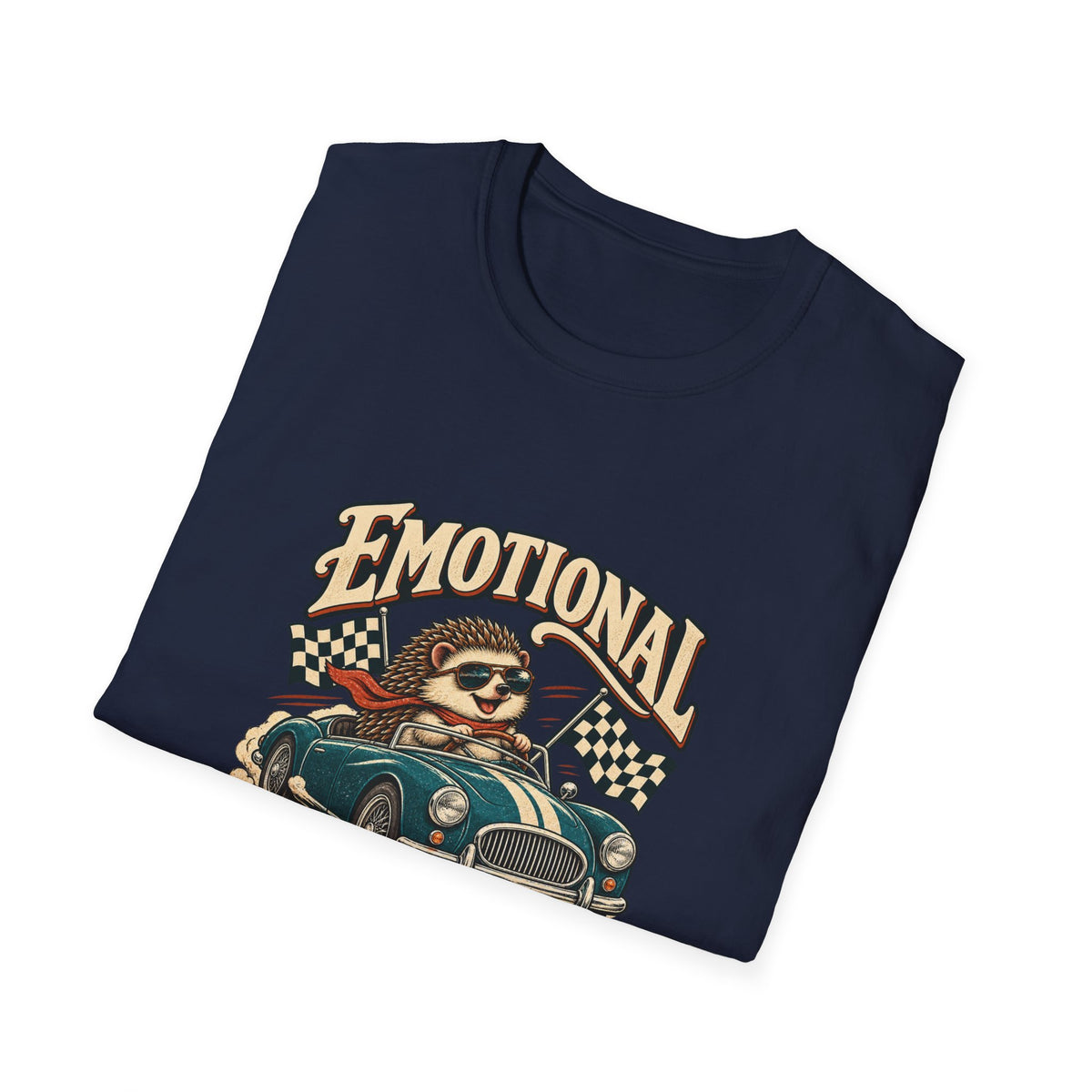 Emotional Support Vehicle T-Shirt | Funny Hedgehog Car Tee