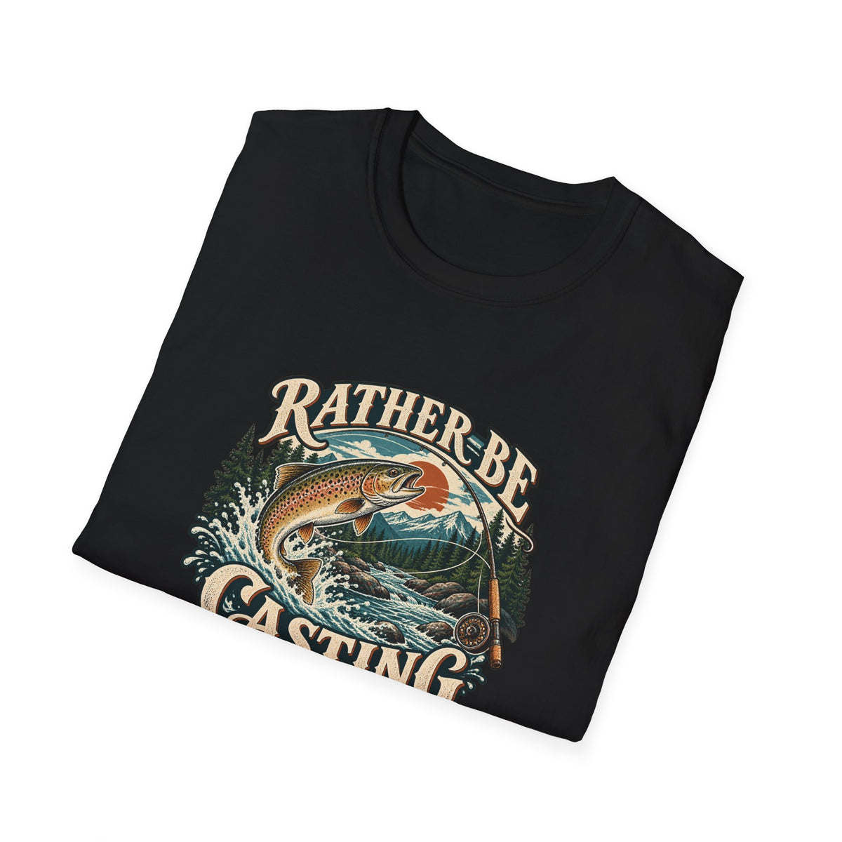 Rather Be Casting T-Shirt | Vintage Trout Fly Fishing Tee