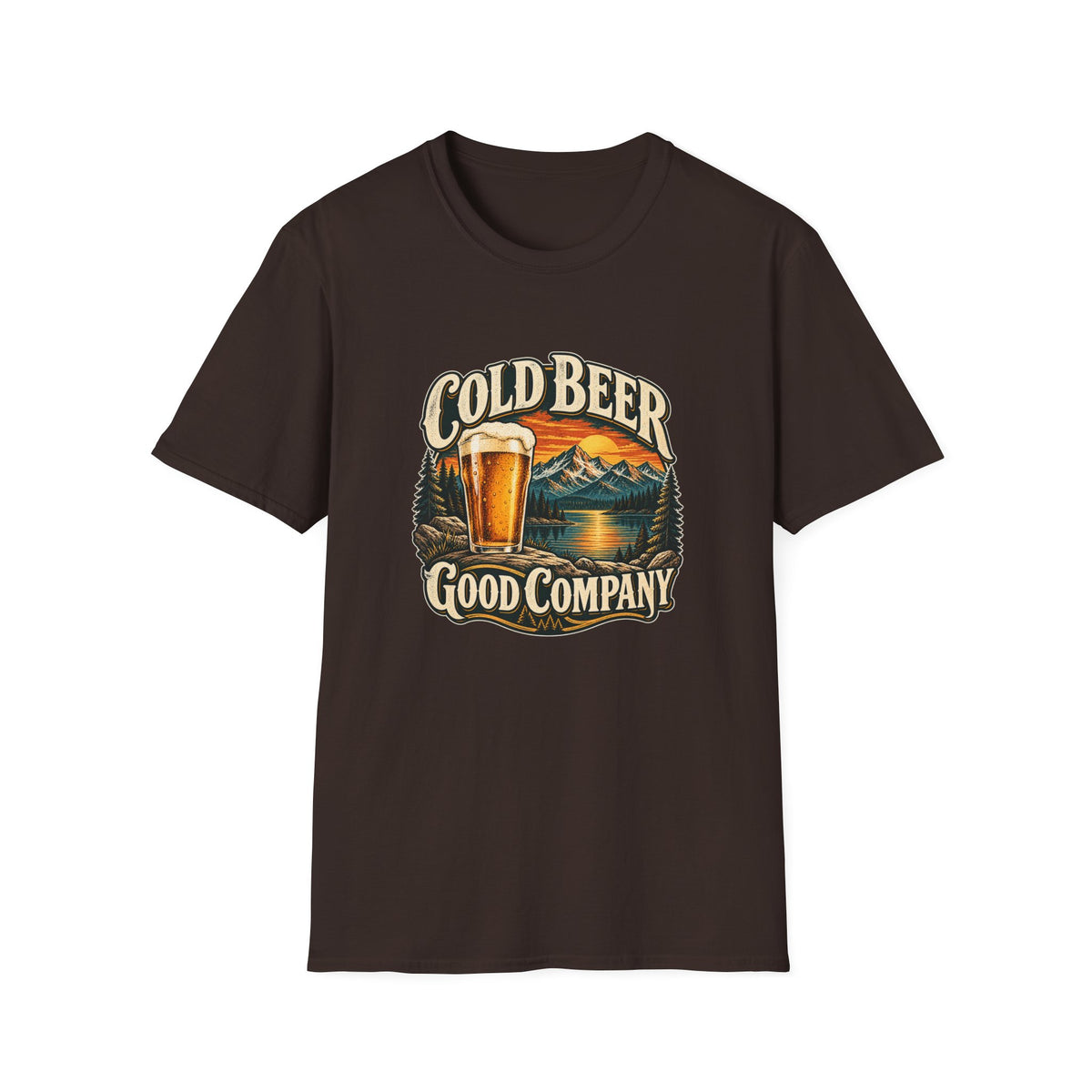 Cold Beer Good Company T-Shirt | Mountain Lake Graphic Tee