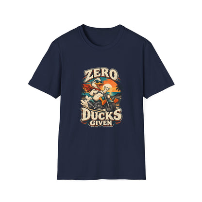 Zero Ducks Given T-Shirt | Funny Duck Motorcycle Tee