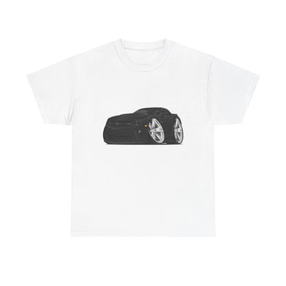 2013 Camaro Car Illustration Tee — Black Sports Car Graphic T-Shirt