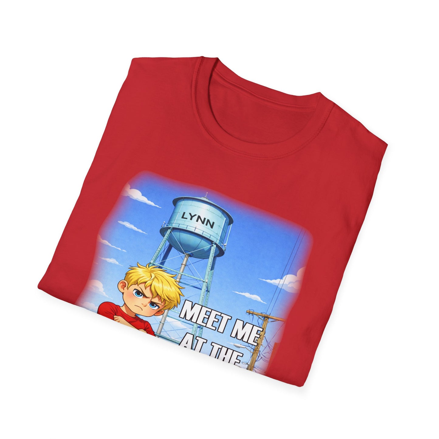 Meet Me at the Water Tower T-Shirt — Cartoon Water Tower Design