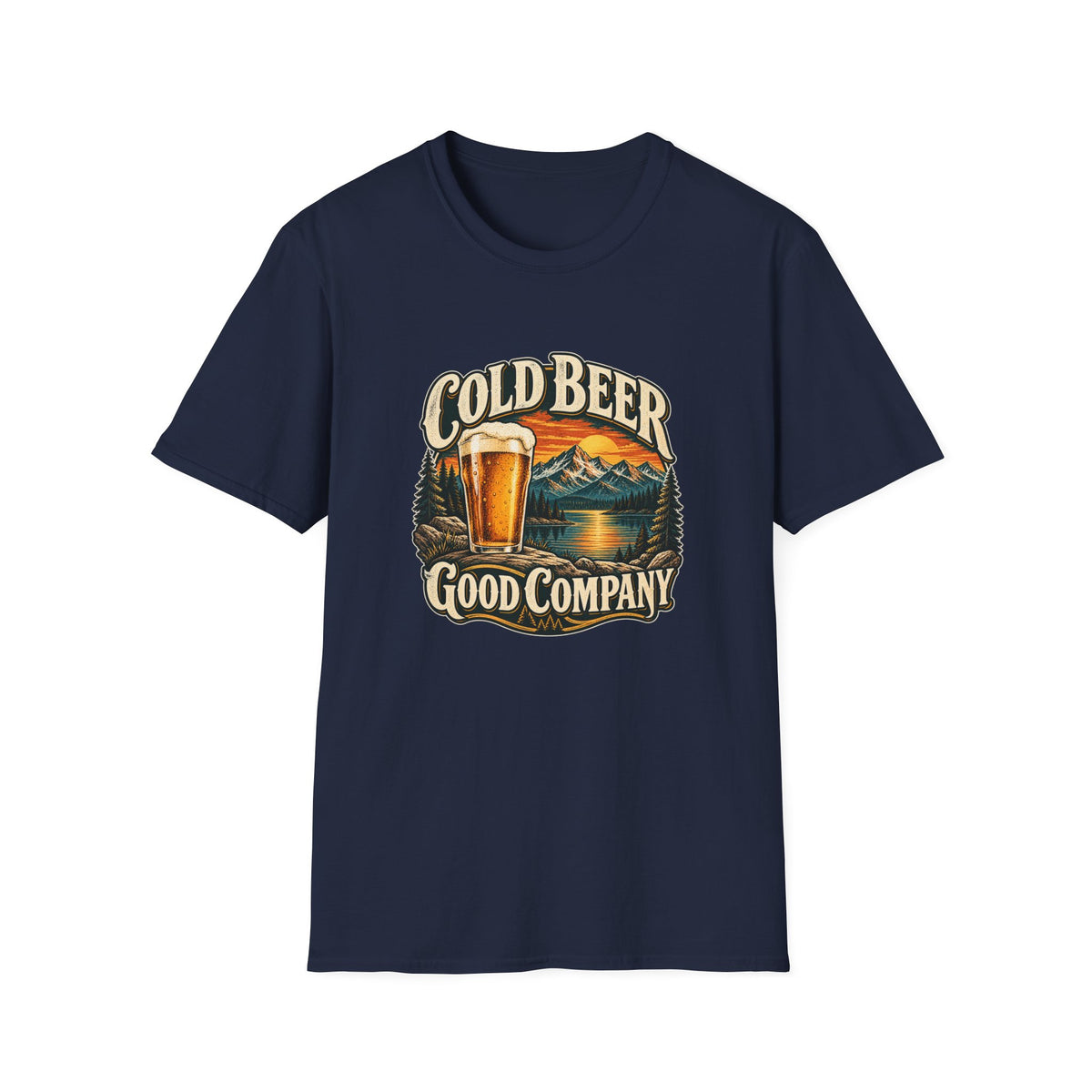 Cold Beer Good Company T-Shirt | Mountain Lake Graphic Tee