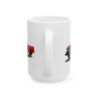 Red Truck Ceramic Mug, (15oz)