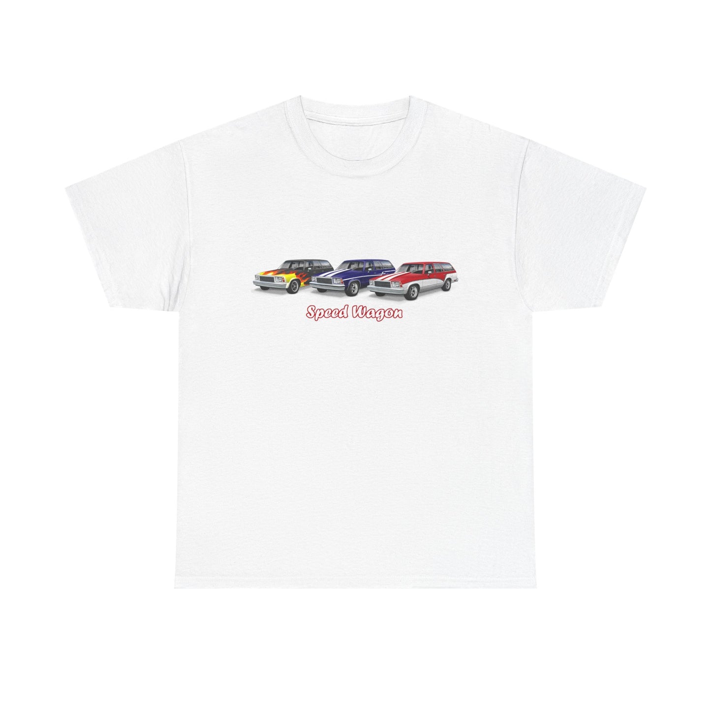 Malibu Classic Car Crew Tee — "Speed Wagon" Graphic T-Shirt