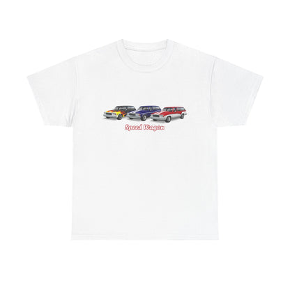 Malibu Classic Car Crew Tee — "Speed Wagon" Graphic T-Shirt