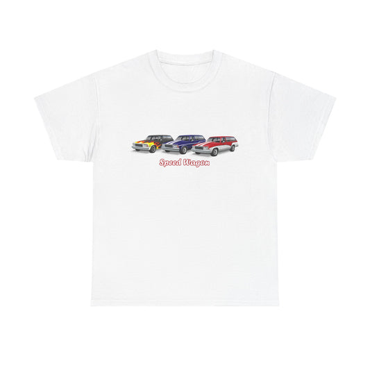 Malibu Classic Car Crew Tee — "Speed Wagon" Graphic T-Shirt