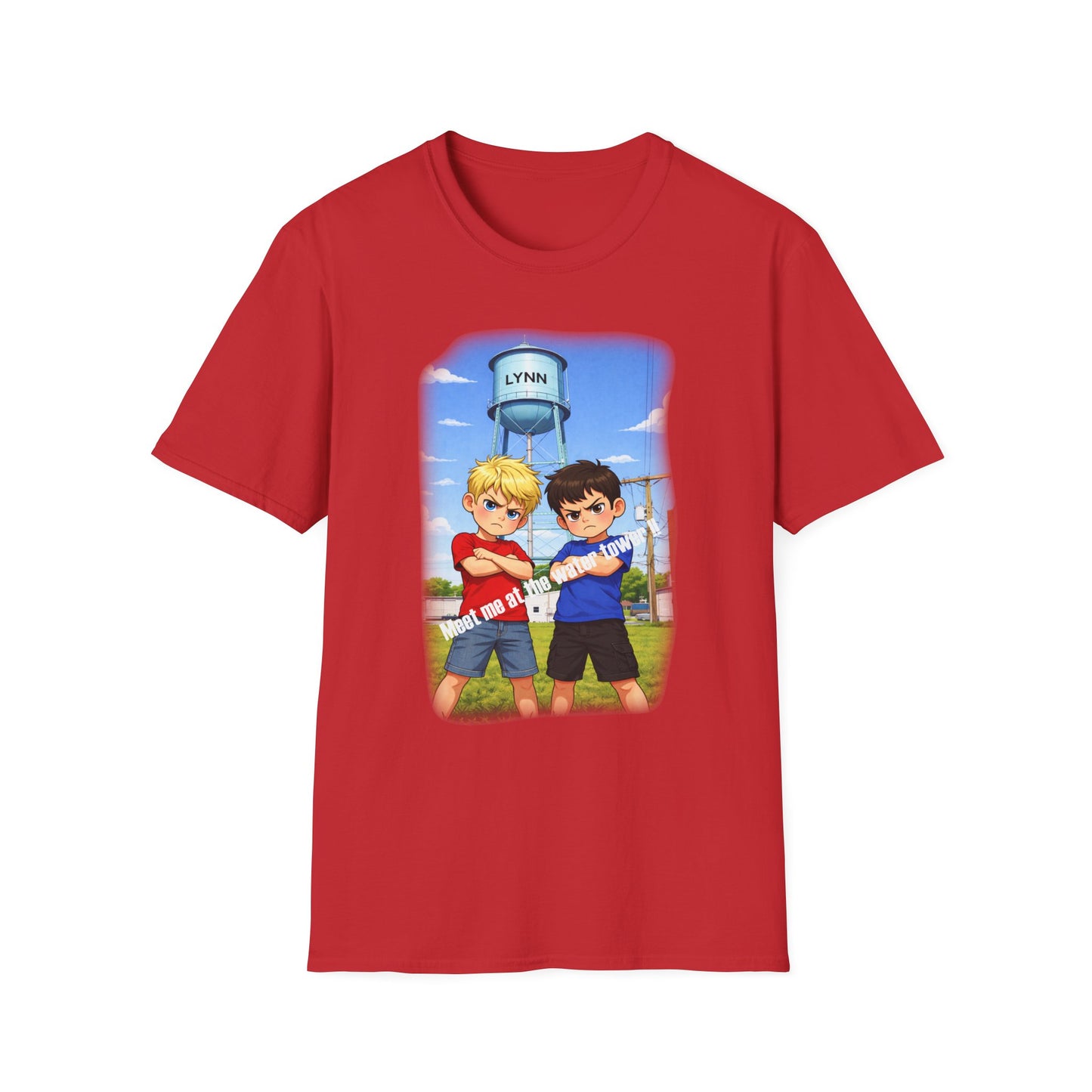 Lynn Water Tower T-Shirt — Cartoon Lynn Water Tower Design