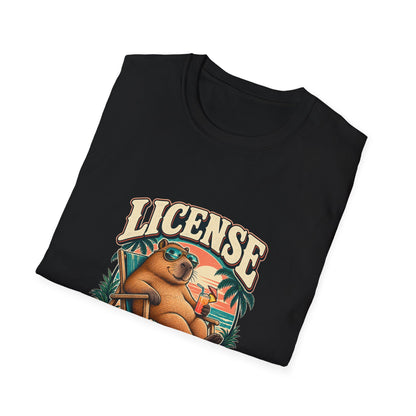 License to Chill T-Shirt | Funny Capybara Vacation Tee