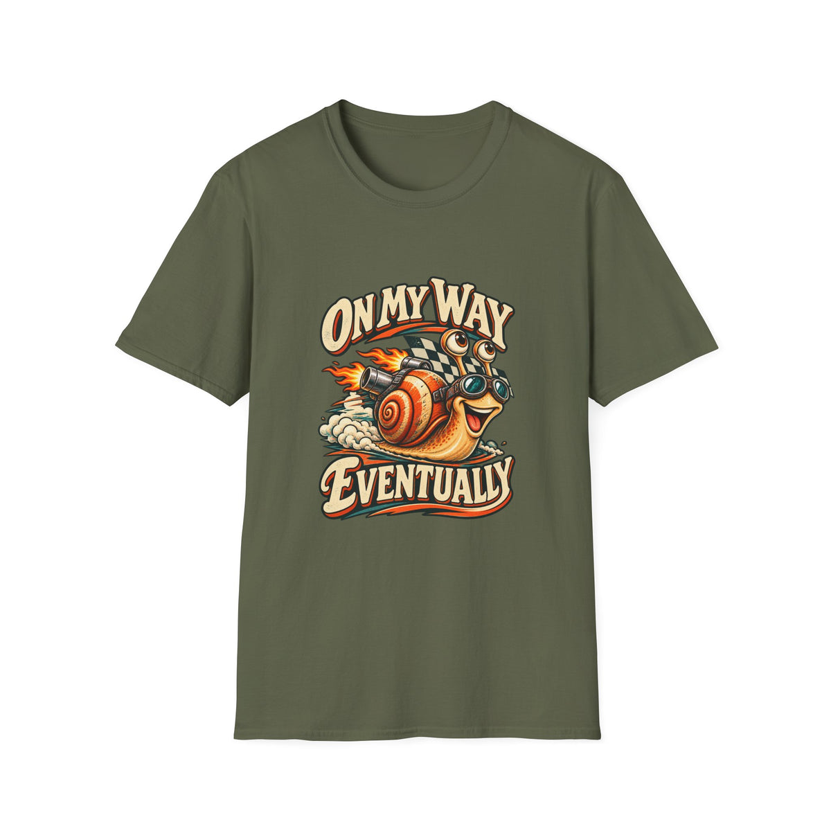 On My Way Eventually T-Shirt | Funny Racing Snail Tee