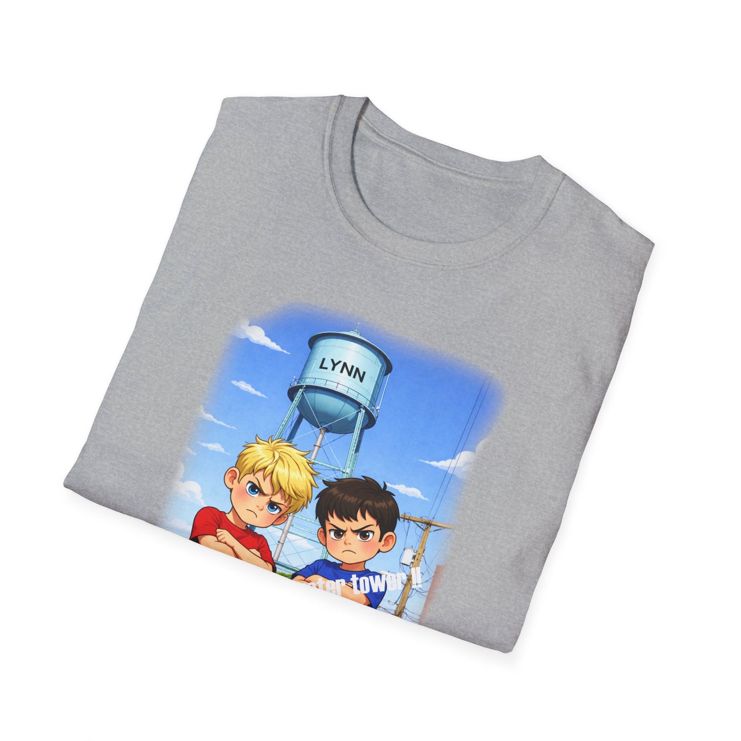 Lynn Water Tower T-Shirt — Cartoon Lynn Water Tower Design